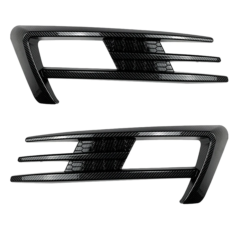 

For Golf 7 MK7 2013-2017 Carbon Fiber Car Bumper Fog Light Grille Cover Trim