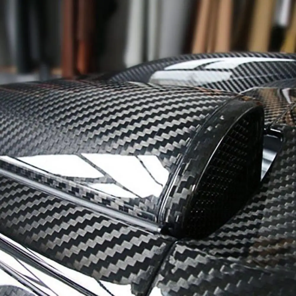 

5D Ultra Shiny Glossy Black Carbon Fiber PVC Waterproof Car Wrap Sticker Decal