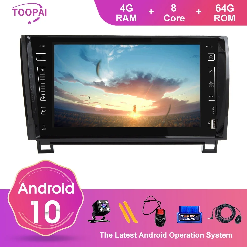 TOOPAI Android 10 для Toyota Tundra 2007 2013 Sequoia 2008 2014 Авто Радио Стерео GPS навигация автомобильный