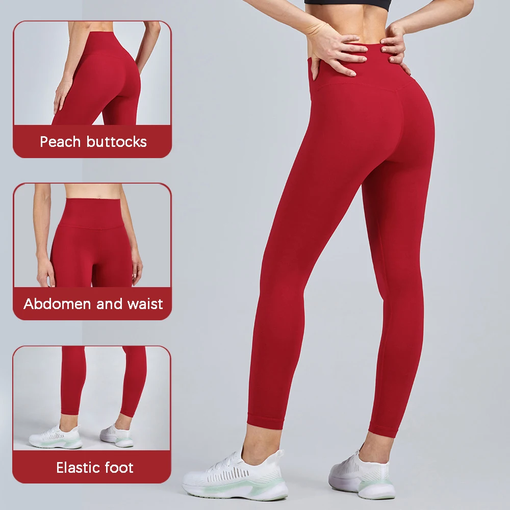 

lulu yoga fitness Sport Women's pants breathable quick dry Autumn gym tights Sweatpants Peach hip elasticity eamless leggings