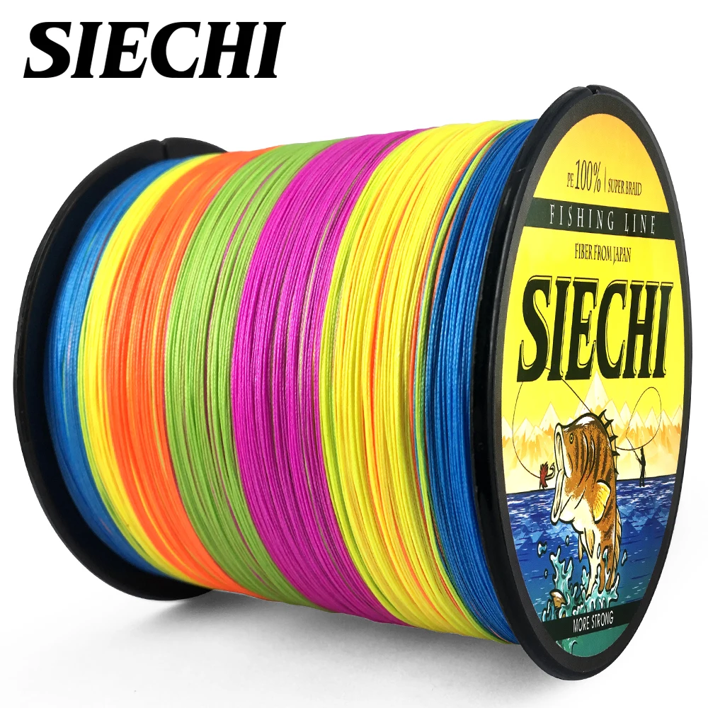 Многоцветная 8 нитей 300 м 500 1000 ПЭ плетеная рыболовная леска tresse peche соленая