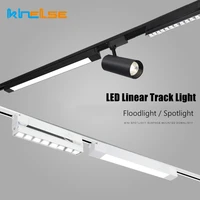 20w 30w led track light floodlight foldable spotlight indoor anti glare 2 wire rail spot light for clothing shop store lighting