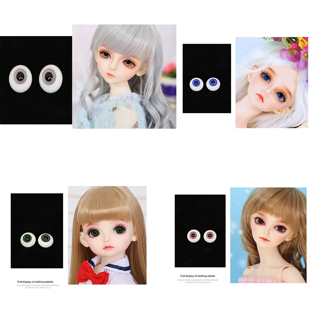 Круглые Глазные яблоки 10 мм для шарнирных кукол и игрушек 2 шт.|Куклы| |