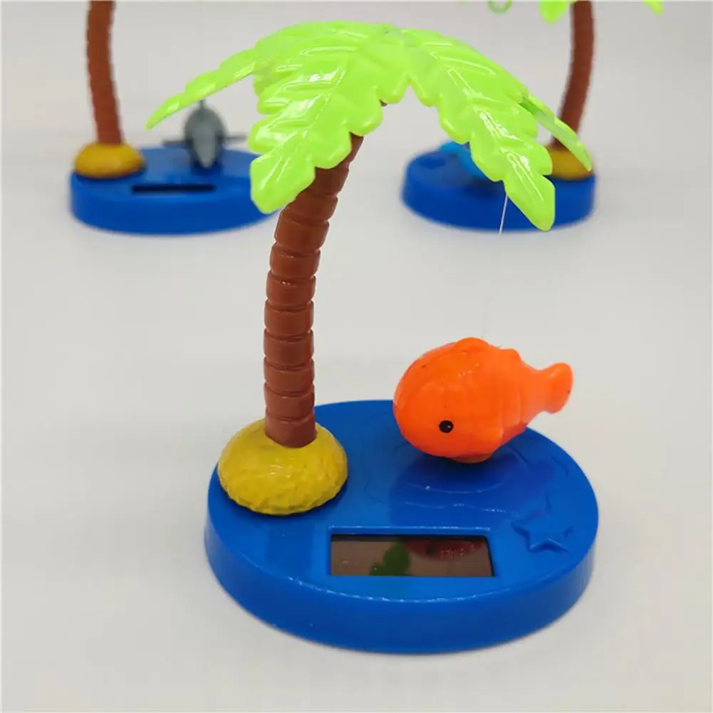 Танцующие качели на солнечной батарее кокосовое дерево рыба украшение для дома и