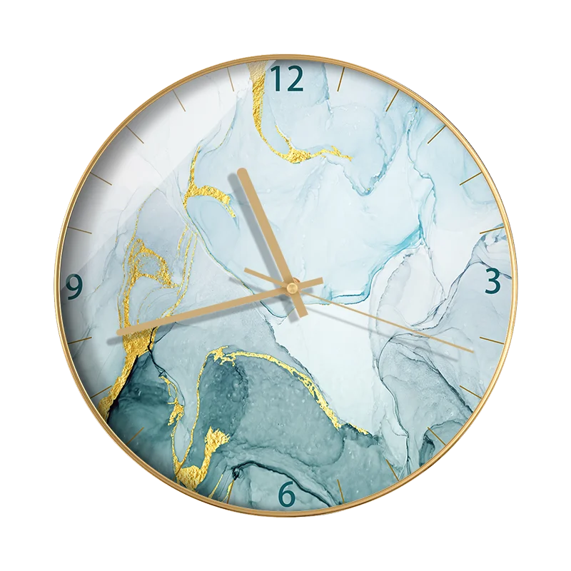

Nordic декорация настенные часы Гостиная украшение для дома часы механизм Творческий бесшумный Мрамор настенные часы современный дизайн часы