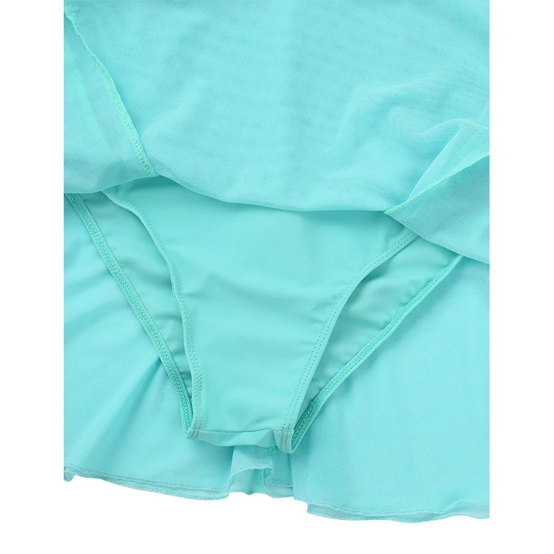 Детский гимнастический балетный купальник chicry с оборками длинными рукавами