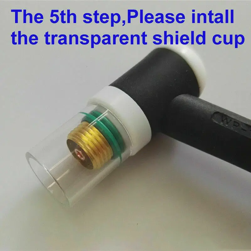 Газовая линза TIG Stubby 18 шт. керамическая насадка + комплект тепловых чашек WP17/18/26 2 4