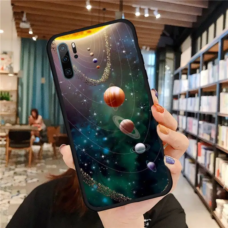

Star Moon Space Phone Case For Huawei honor Mate P 9 10 20 30 40 Pro 10i 7 8 a x Lite nova 5t Soft silicone funda
