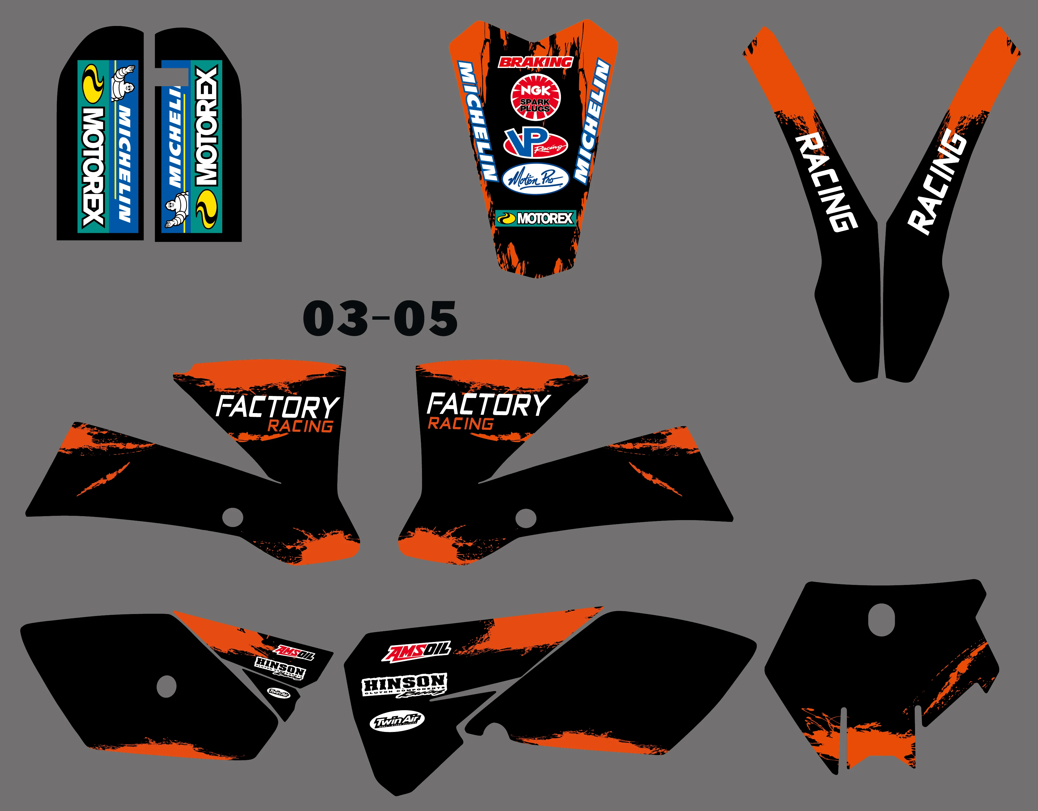 Графическая наклейка для KTM SX85 SX 85 2003 2004 2005 2006 2007 2008 2009 2010 2011 2012|sticker kit|team graphicsdecal kit |