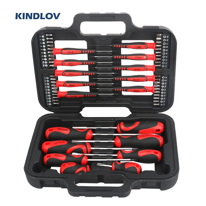 

KINDLOV 58Pcs Screwdriver Set Magnetic Screwdriver Bits Non-slip Handle Precision Kit For Household Car Phone Repair Hand Tools