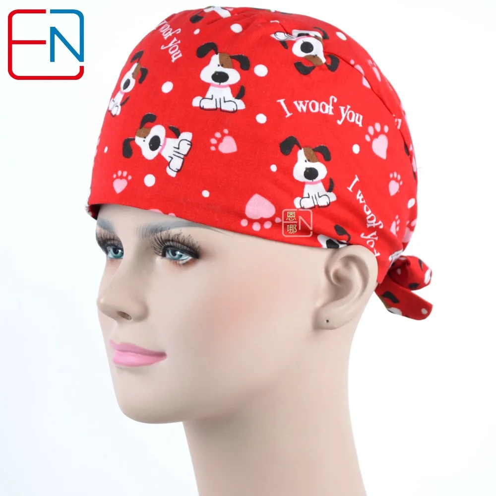 Hennar scrub Кепка s In red с рисунком собачки для длинных волос женская кепка ab