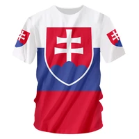 ogkb 3d slovensko t shirt slovakia flag print casual o neck short sleeve slobakia jersey custom men clothing wholesale oversize