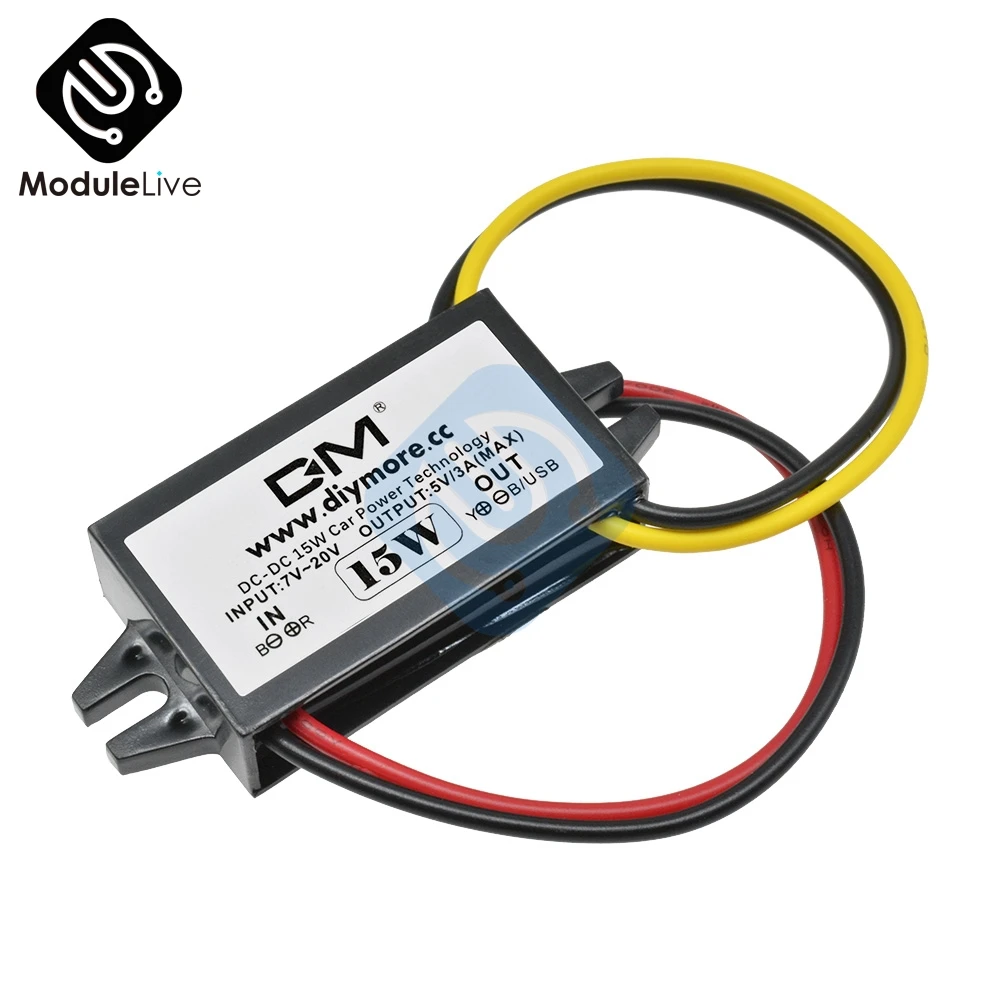 DC понижающий преобразователь регулятор 12 В в постоянный ток 5 3 А 15 Вт модуль Duble USB