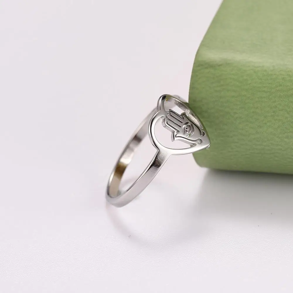 Женское кольцо из нержавеющей стали с амулетом|Кольца| |