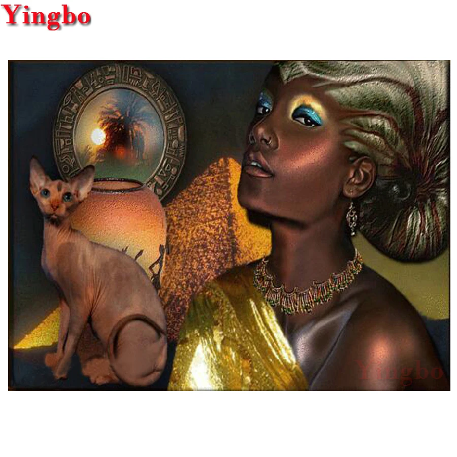 Кристалл домашний декор DIY Алмазная картина африканская Женская Вышивка крестом