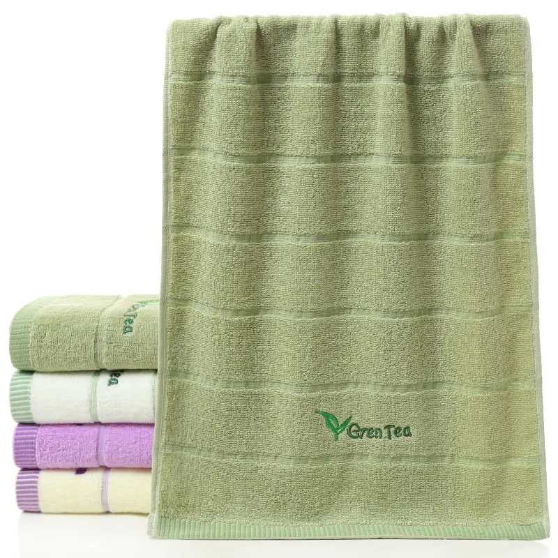 Quality Cotton Plain Embroidered Lavender Green Tea Fragrance Towel Soft Terry Dyed | Дом и сад