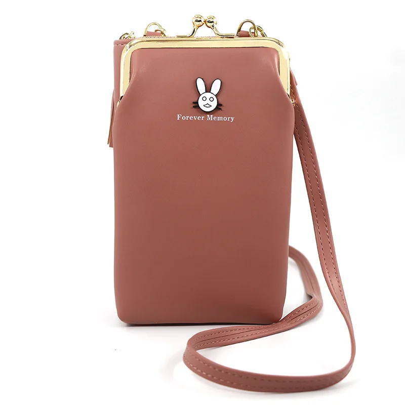 

Brand Designer Wallet Mobile Phone Pocket Women's Mini Shoulder Bags PU Leather Fashion Small Messenger Bag Crossbody Purse 2021