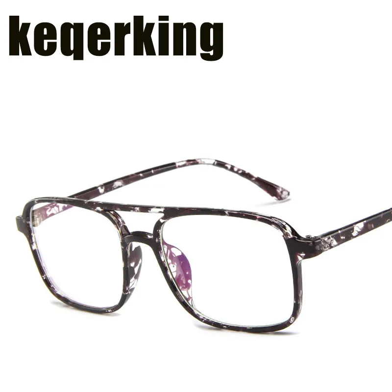 Пластиковые солнцезащитные очки с двойным мостиком средняя оправа мужские