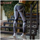 Популярные штаны GYARU для фитнеса и йоги, облегающие быстросохнущие спортивные облегающие дышащие женские леггинсы с высокой талией и принтом