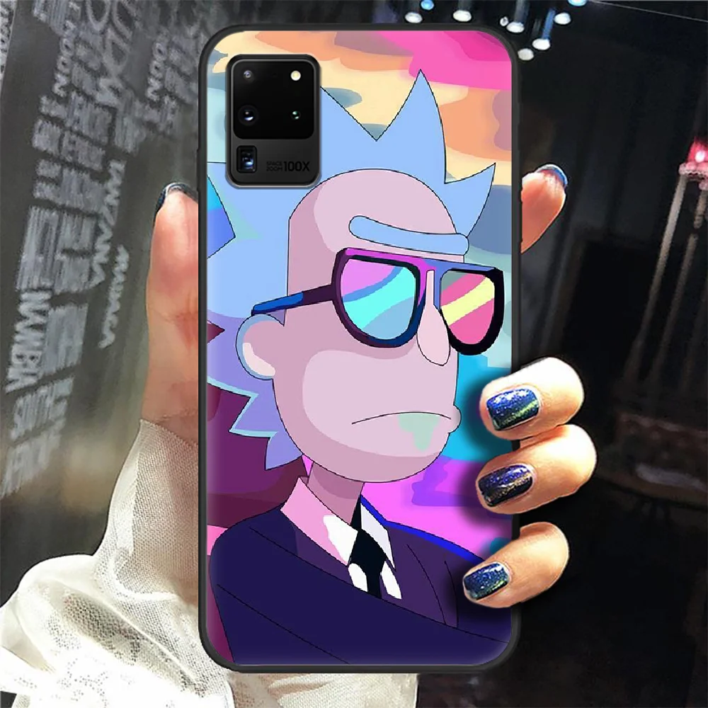 

Rick Or Morty ANIME Phone Case Cover Hull For Samsung Galaxy S 6 7 8 9 10 e 20 Edge Uitra Note 8 9 10 Plus black Cell Fashion