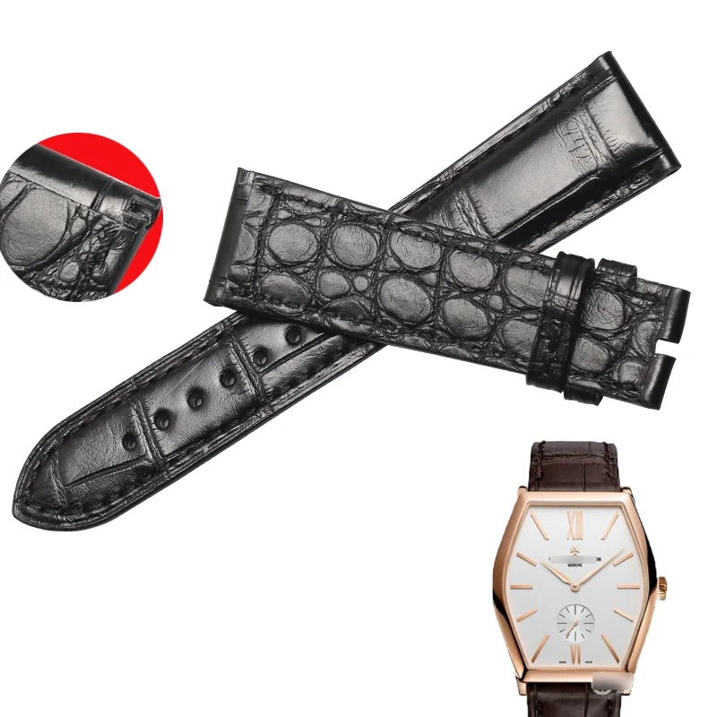 Ремешок WENTULA для наручных часов кожаный браслет из кожи аллигатора и
