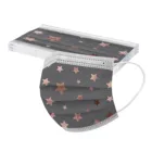 Маска для лица одноразовая трехслойная Нетканая, модная мягкая маска для взрослых с принтом звезд, закрывающая рот, 10 шт.