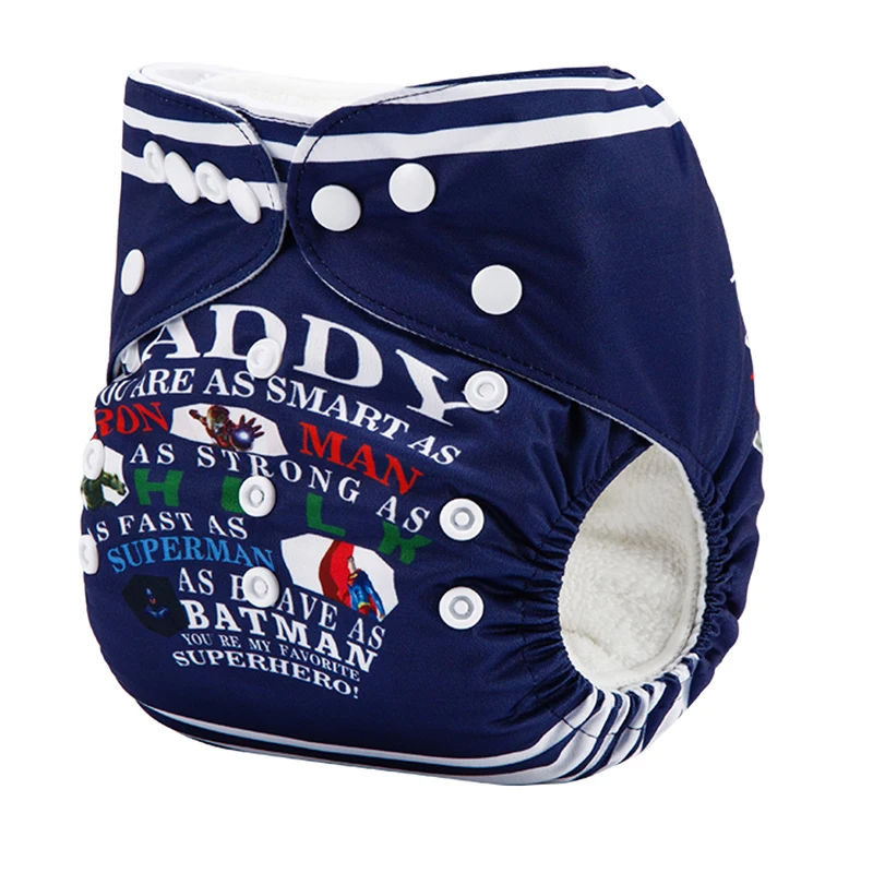 Biodegradable Pretty Pul Baby Diaper For Girls Navy Blue Letter Reusable Cloth Nappies DYQ5 | Мать и ребенок