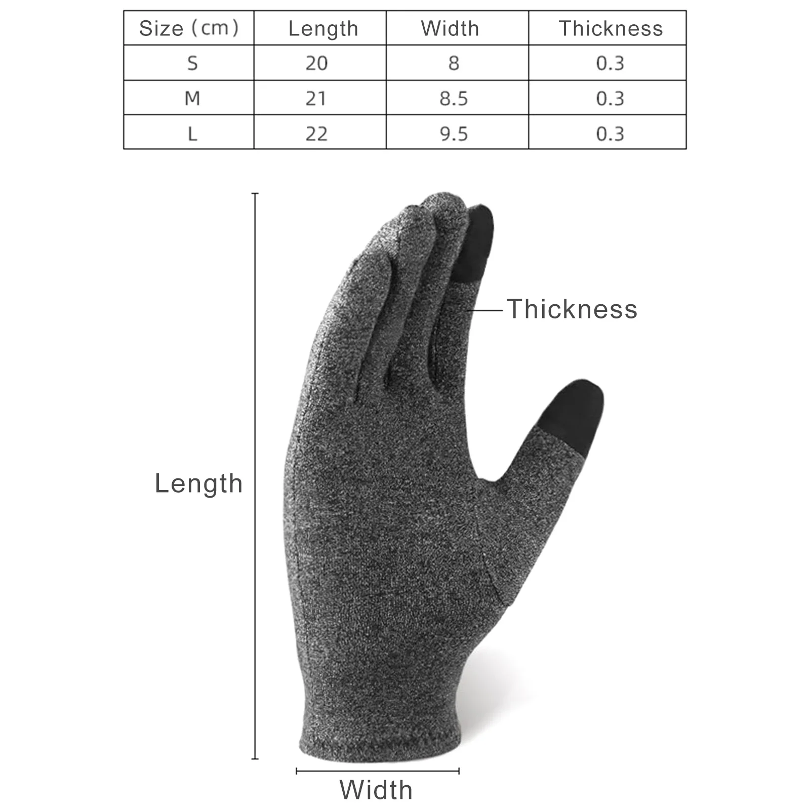 

Full Compression Gloves Touch Screen Full Finger Glove Rheumatoid Arthritis Hand Support Relief for Joint Wrist Thumb Pain