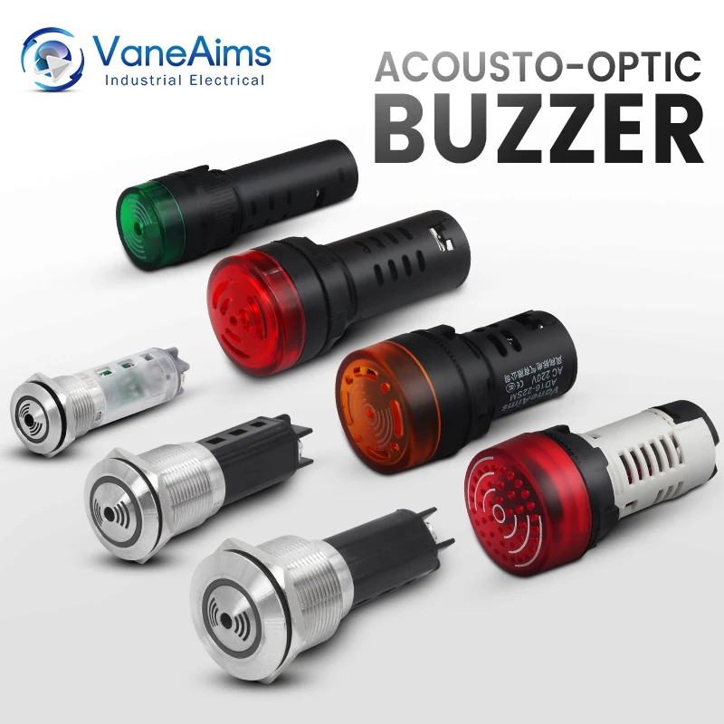 Зуммер 22 мм/16 мм флэш светодиодный световой индикатор тревоги сигнальная лампа