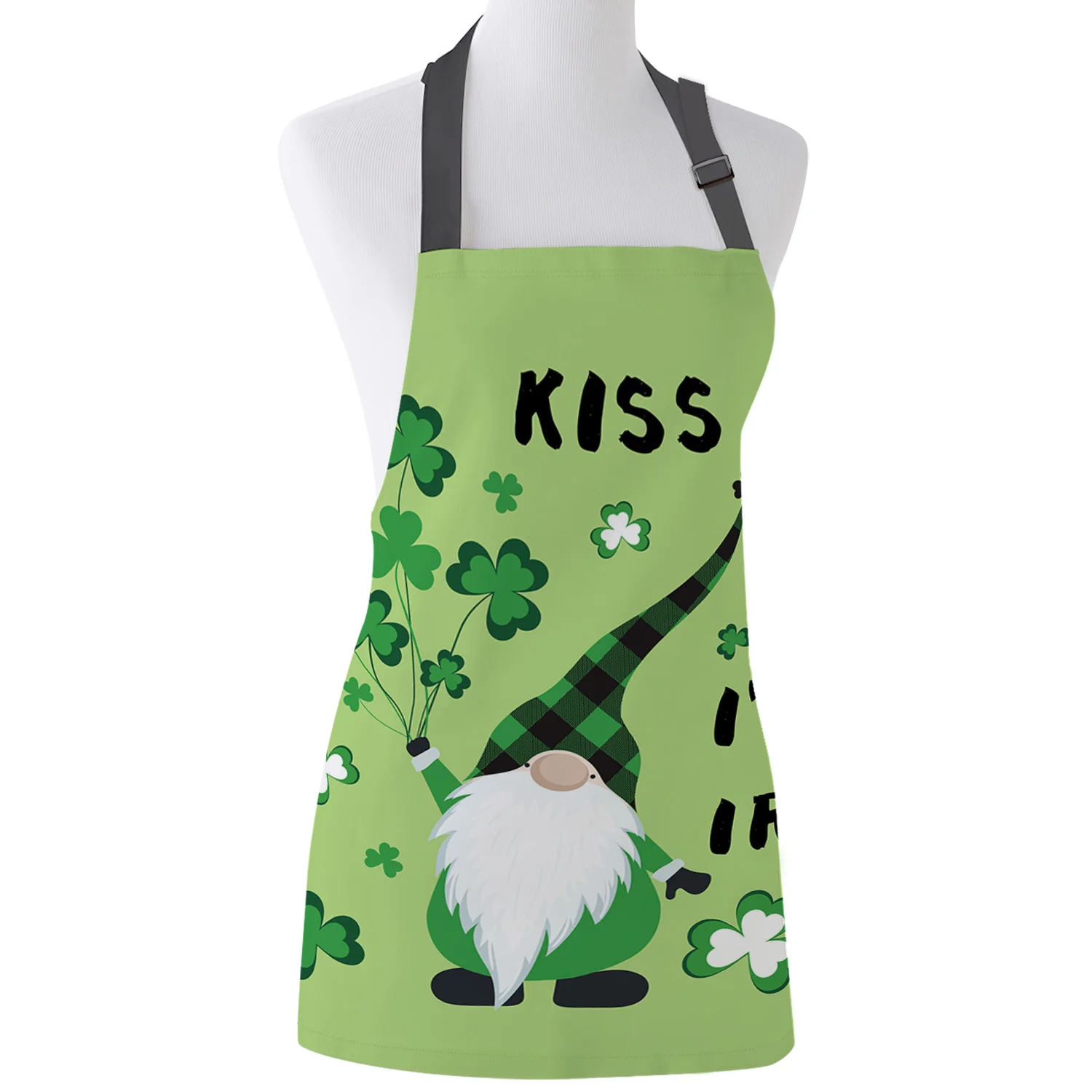 Зеленый Кухонный Фартук с клевером для женщин мужчин шеф-повара официанта кафе