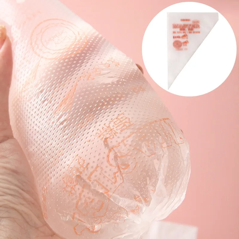 

100 Thick Disposable Piping Bags Can Be Used Repeatedly S/M/L Size Red/yellow Font Cream Cake Decoration Kitchen Baking Tool Bag