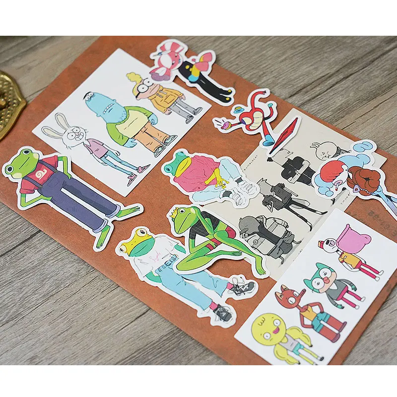 10 наклеек в виде симпатичной лягушки с мультяшным рисунком сделай сам альбом для