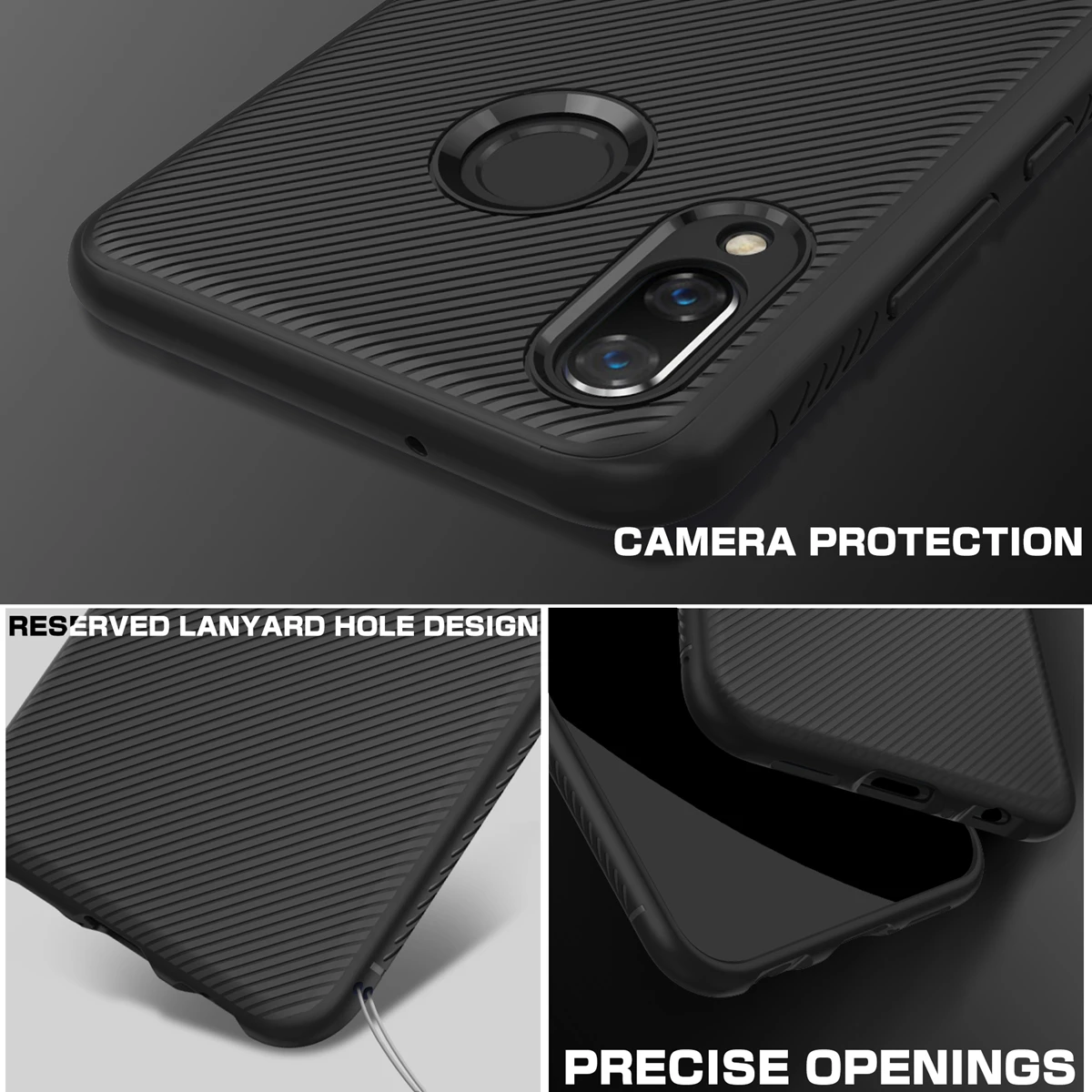 CASEWIN чехол для Xiaomi Mi Play, мягкий силиконовый чехол с текстурой, Ультратонкий матовый чехол из ТПУ для Xiaomi Mi Play, 5,84 дюймов, задняя крышка, противоударный