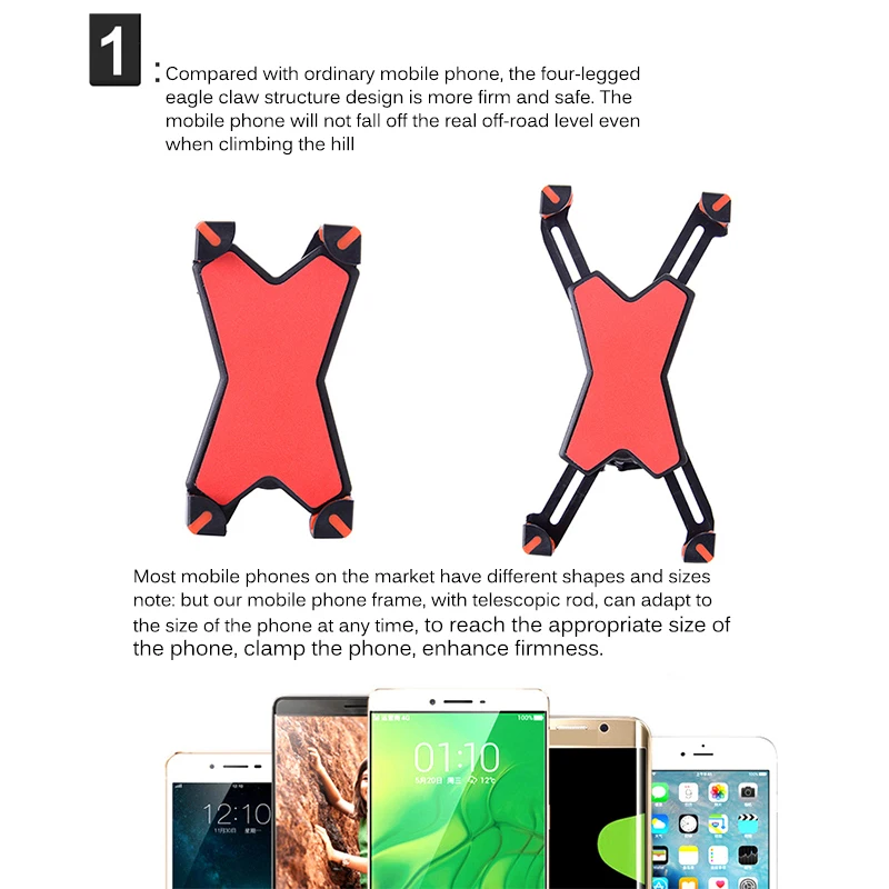 Кронштейн для телефона зажим смартфона Универсальный прочный поворотный Xiaomi M365