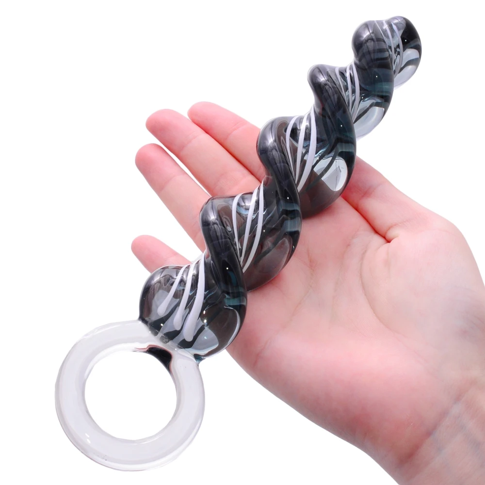 Glass Anal Butt Plug Prostate Massage Dildo Anus Beads Crystal Vagina Stimulation For Gay Fake Penis Ring Pyrex Erotic Sex Toys | Красота и