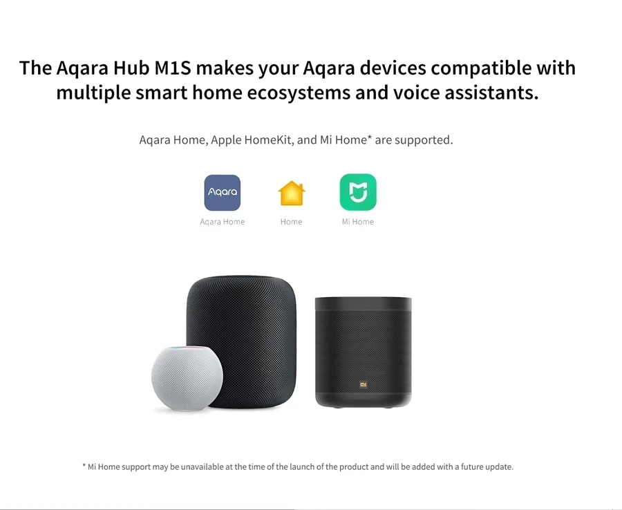 

2021 Newest Aqara M1S Hub Gateway 3 Zigbee 3.0 Wifi With RGB Night Light Speaker Smart Home For Xiaomi Mijia APP Mi Home Homekit