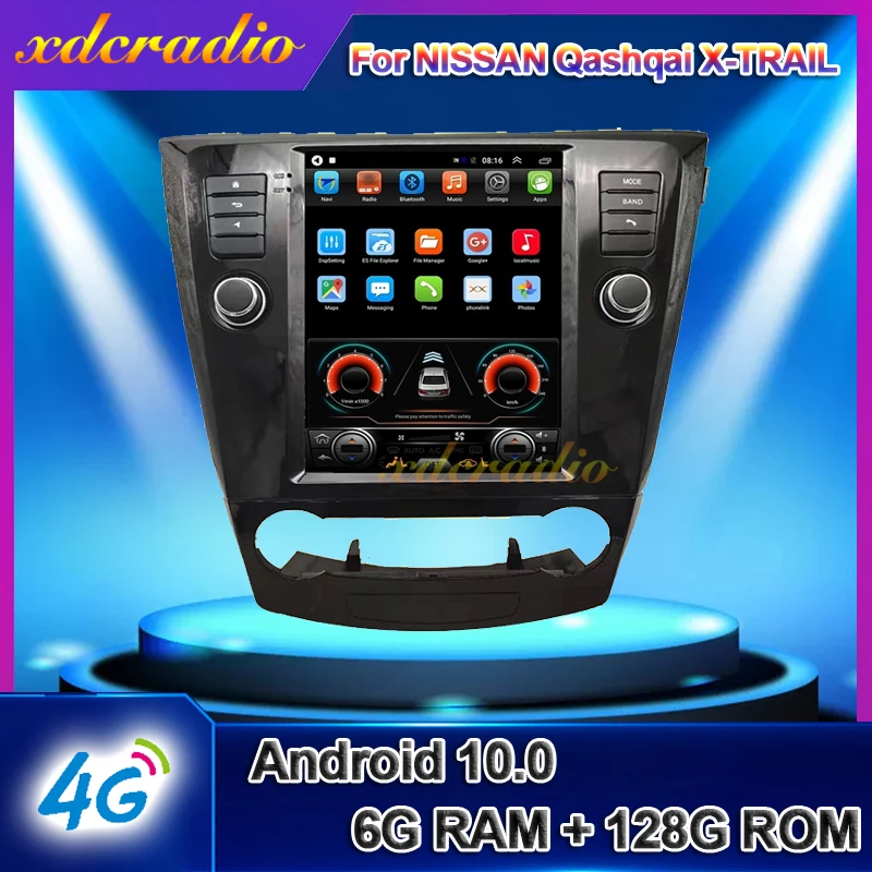 Автомобильный радиоприемник Xdcradio 10 4 дюйма Android 0 для NISSAN Qashqai X TRAIL автомобильный DVD
