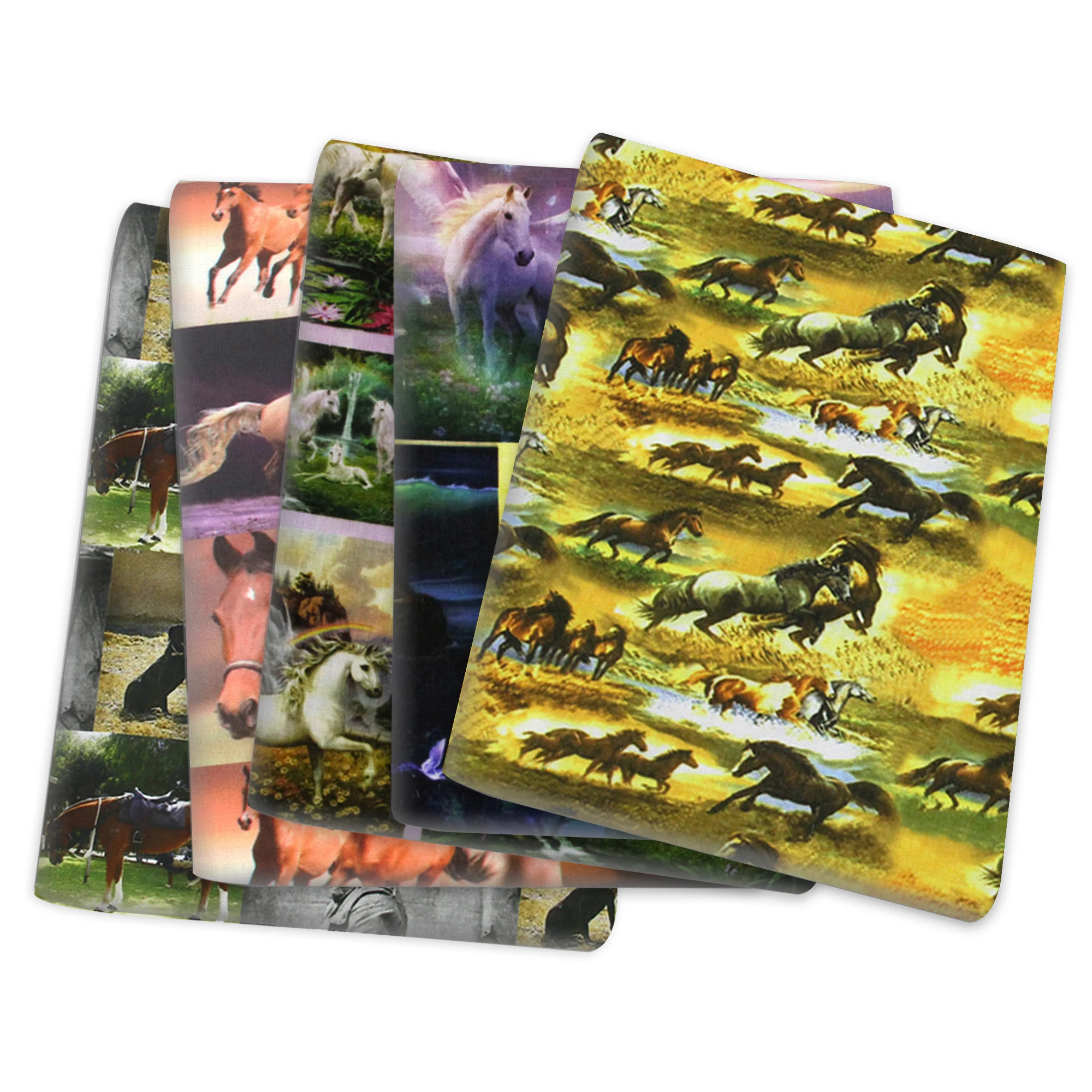 Лошади Животные волк полиэстер хлопок лоскутное шитье стеганые ткани рукоделие