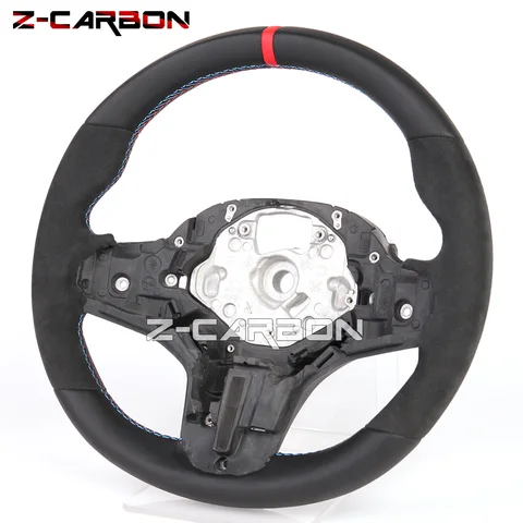 Руль из алькантары для BMW G20 G30 G20 G29 F40 F44 G01, полностью кожаное алькантари, кожаное гоночное спортивное колесо, автомобильные аксессуары