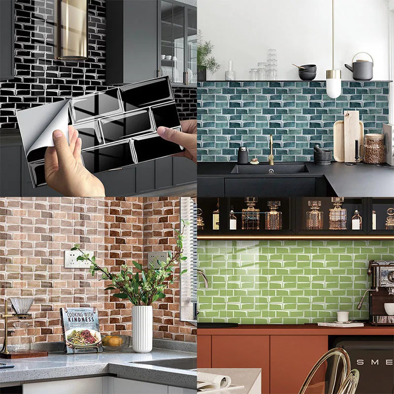 

3D мраморная мозаичная плитка, наклейка, ретро узор, кирпичи, узор для пола, кухни, ванной, ремонт, водостойкая Наклейка на стену, наклейки