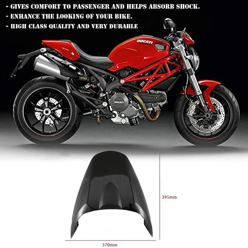 

Motorcycle Rear Pillion Seat Cover Passenger Seat Cover Hard Seat Cowl Hump Fairing, for Ducati Monster 696 795 796 1100 2009-20