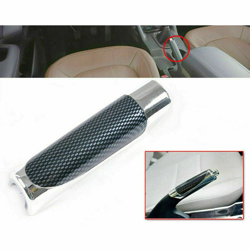 

Universal Hand Brake Protector Cover With Sticky Gum Adopt Chrome-plating Interior Accessories Handbrake Grips
