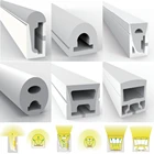 Светодиодсветодиодный неоновая вывеска WS2812B WS2811 SK6812 RGBW, светодиодная ленсветильник из силикагеля, гибкая неоновая мягсветильник Световая трубка, Водонепроницаемая IP67