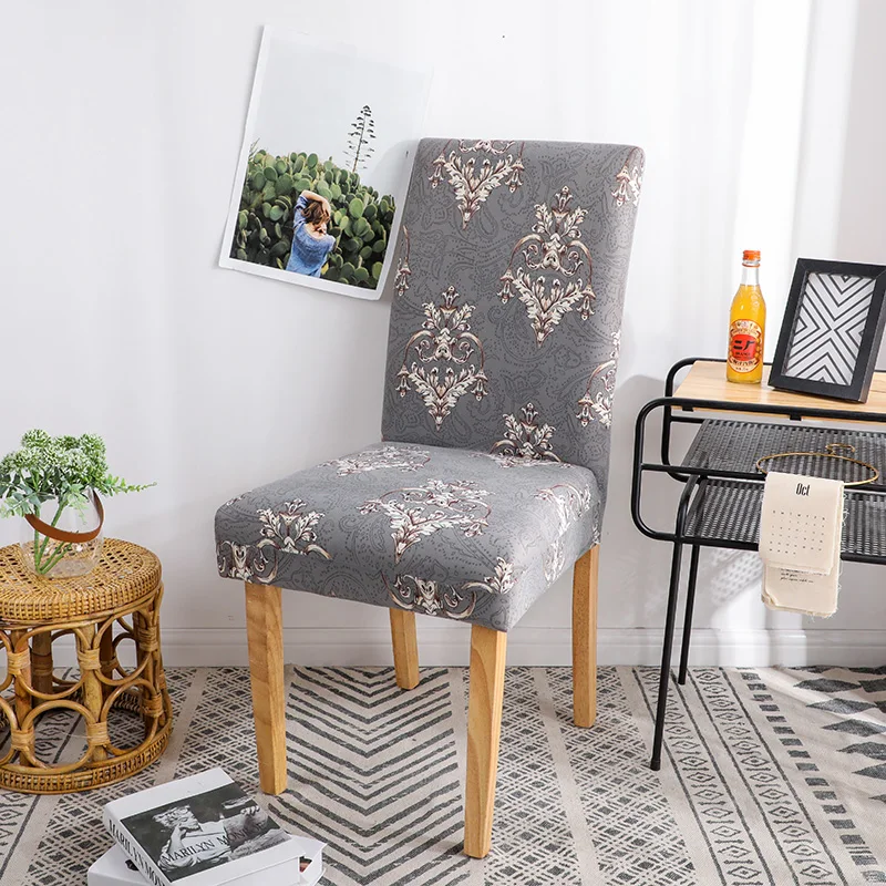 

Universal Size Elastic Chair Cover Stretch Chair Cover Seat Slipcovers For Dining Room Hotel Home Decoration