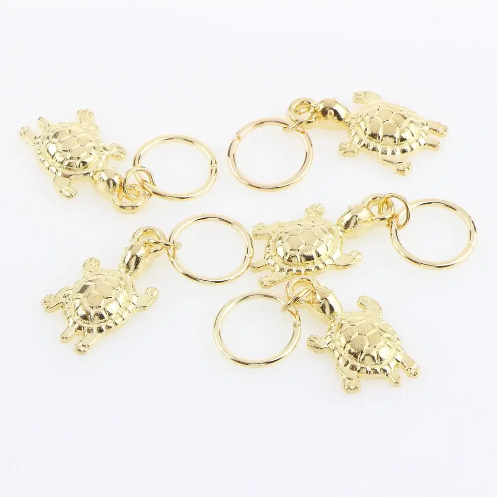 50 шт./пакет Золотое серебряное кольцо для волос оплетка дреды бусины манжеты