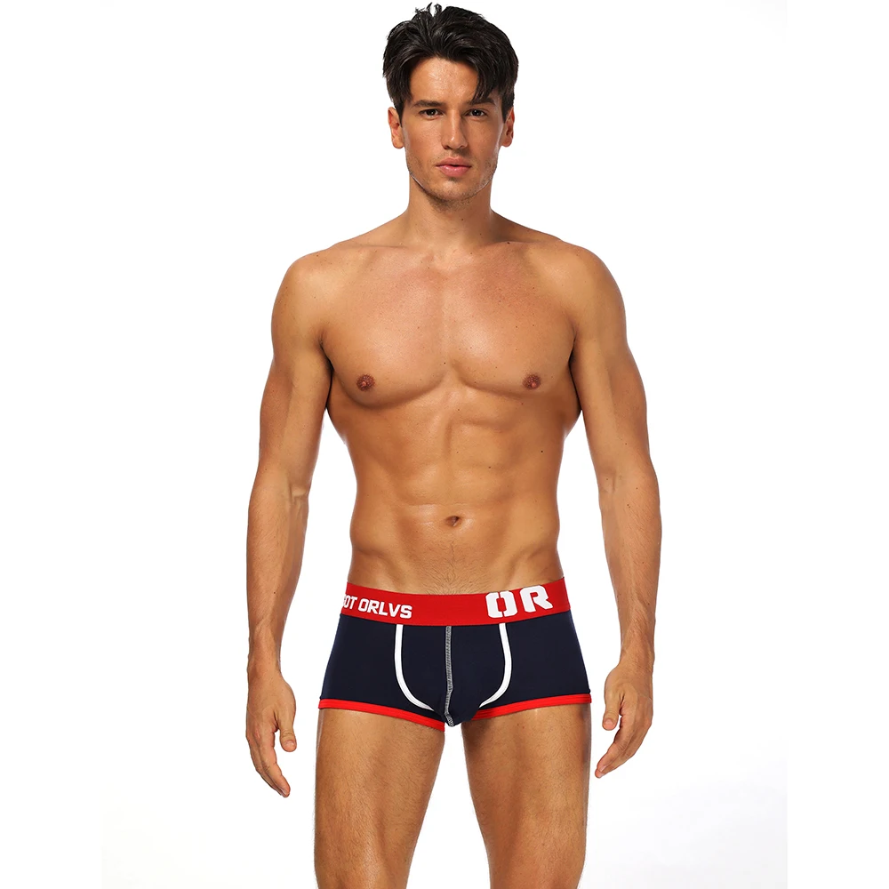 Хлопковое нижнее белье мужские боксеры шорты сексуальные трусы удобное брюки Cueca