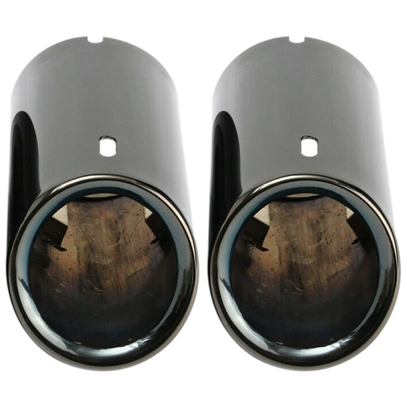 2X титановые черные выхлопные трубы для автомобиля хвостовые наконечники BMW E90 E92