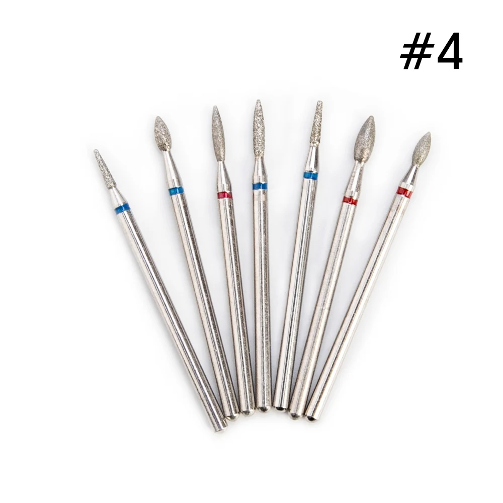7 шт./компл. алмазное сверло для ногтей Rotery Электрический фреза педикюра пилки