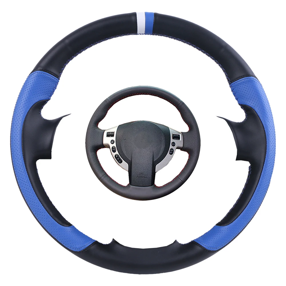 

Car Steering Wheel Cover Fiber leather for Nissan QASHQAI X-Trail Nissan NV200 Rogue/Custom Steering-Wheel Braid