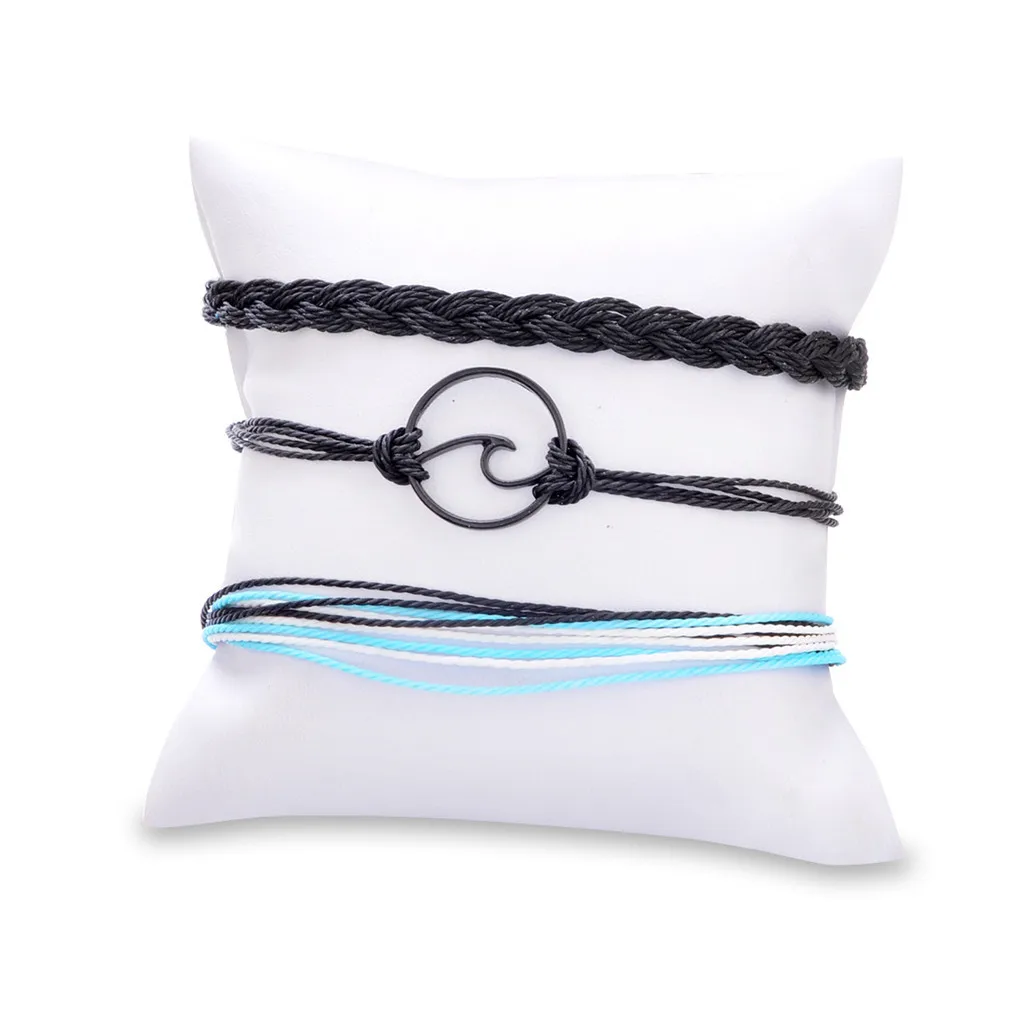 Набор браслетов Gofuly Wave водостойкий воск веревка для лета пляжа серфер ювелирный